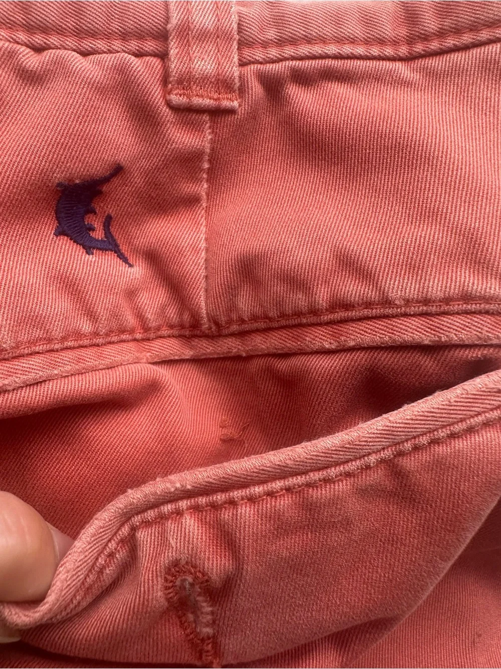 Men's Embroidered Coral distressed Cotton Shorts with print. Size 38W
